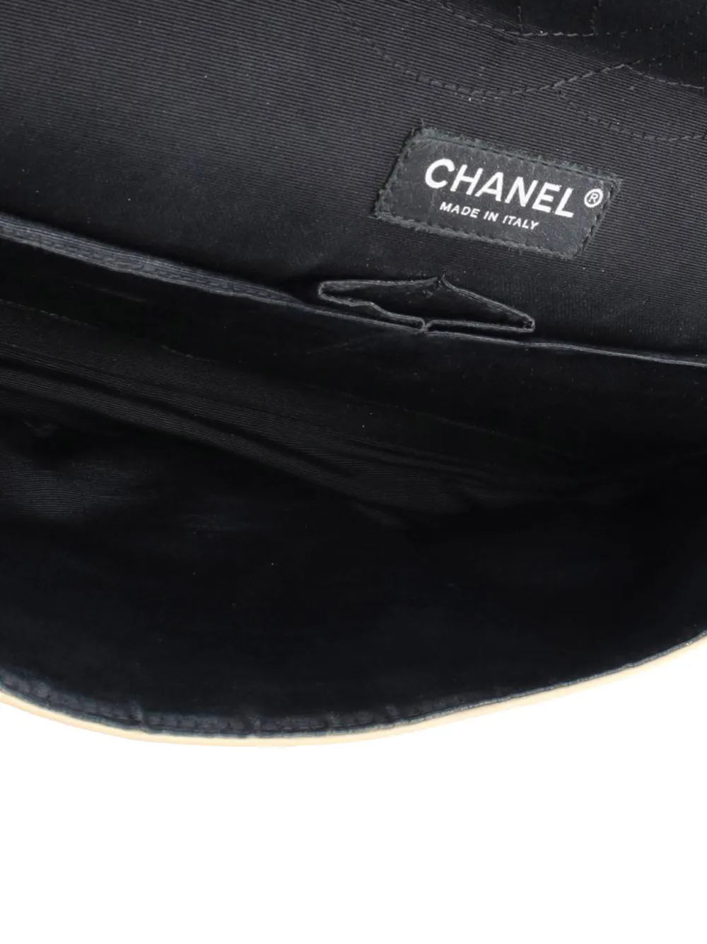 Pre-owned Chanel 2013-2014 Jumbo Classic Colorblock Lambskin Double Flap Shoulder Bag In Brown