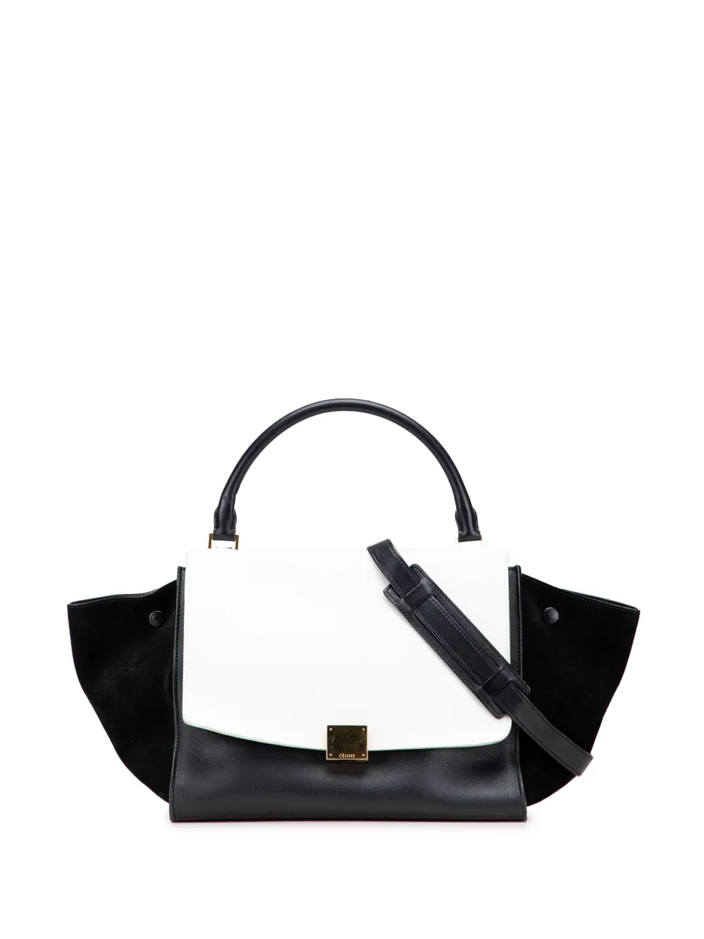 Céline Pre-Owned 2012 Medium Bicolor Calfskin and Suede Trapeze Céline Pre-Owned 2012 Medium Bicolor Calfskin and Suede Trapeze