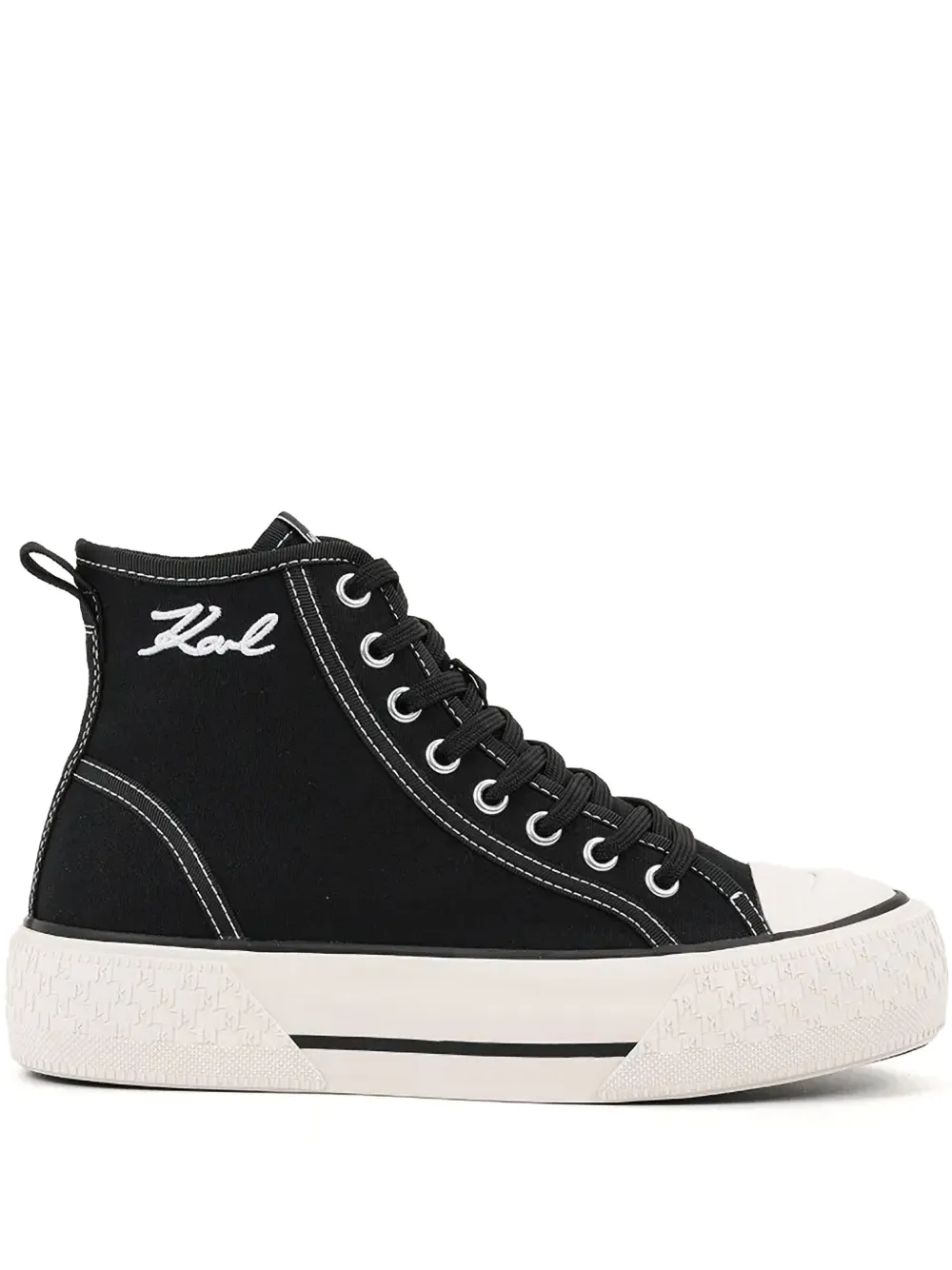 Karl Lagerfeld lace-up high-top sneakers Black