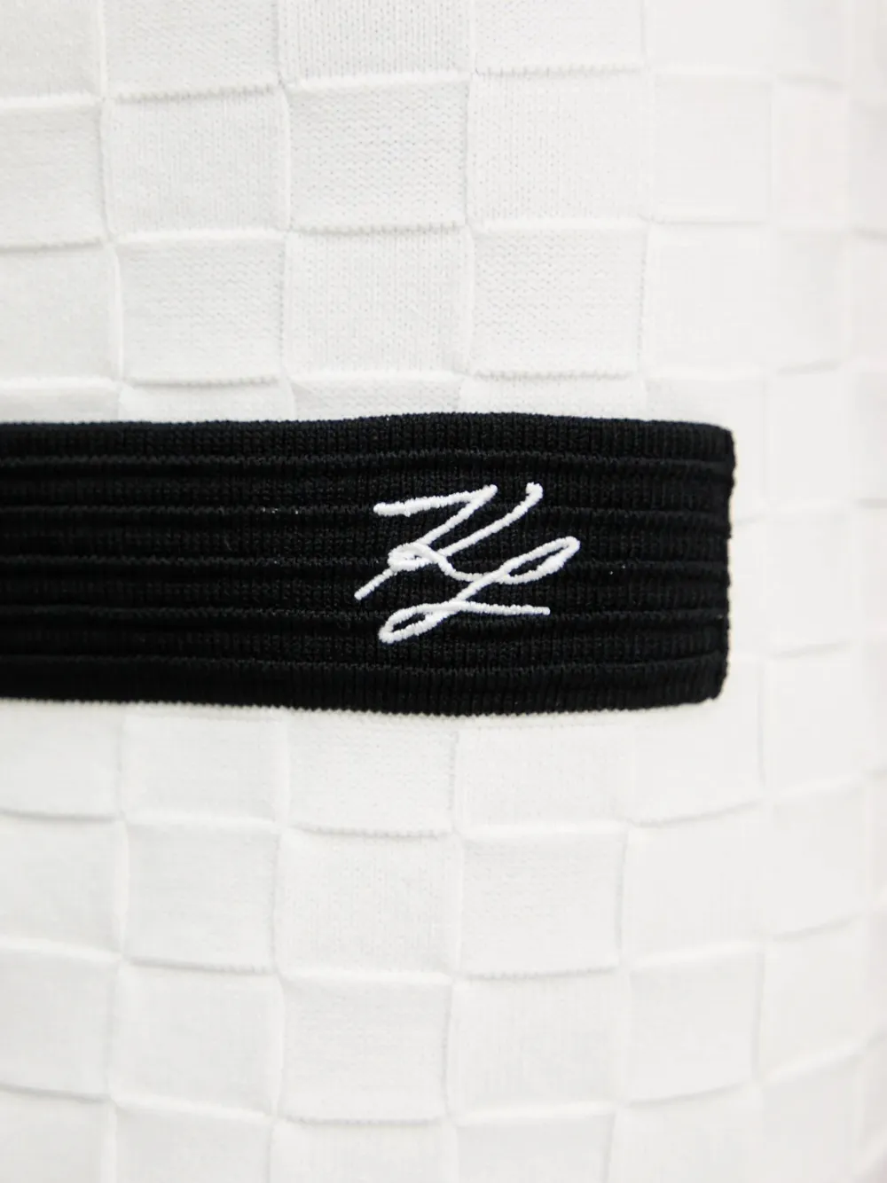 Karl Lagerfeld Jurk met geborduurd logo Wit