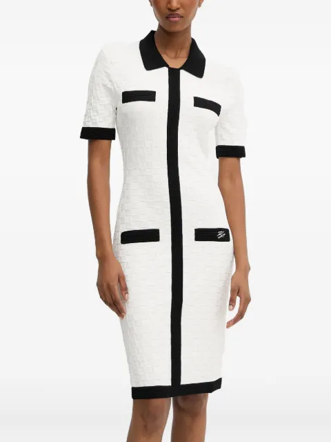 Karl Lagerfeld embroidered-logo midi dress