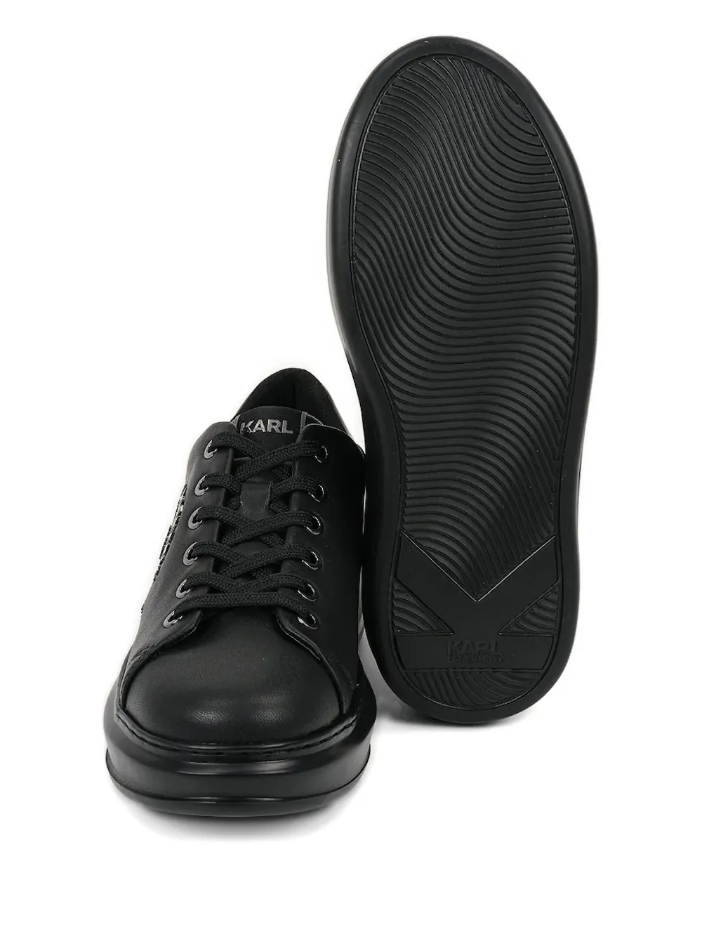 Karl Lagerfeld logo platform sneakers Black