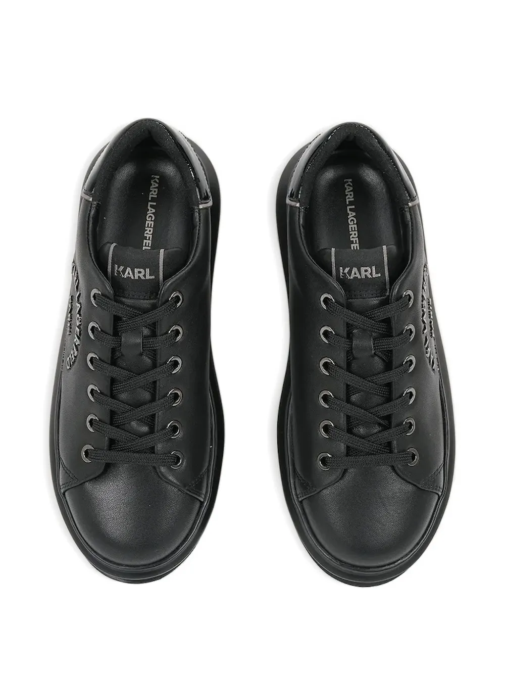 Karl Lagerfeld logo platform sneakers Black