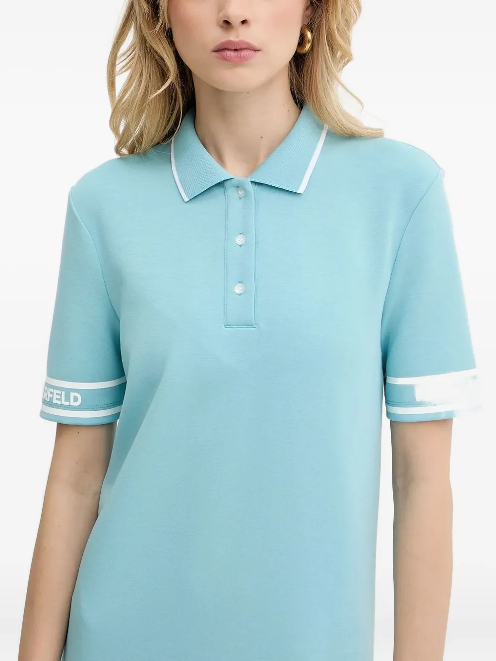 Karl Lagerfeld Polojurk met logodetail Blauw