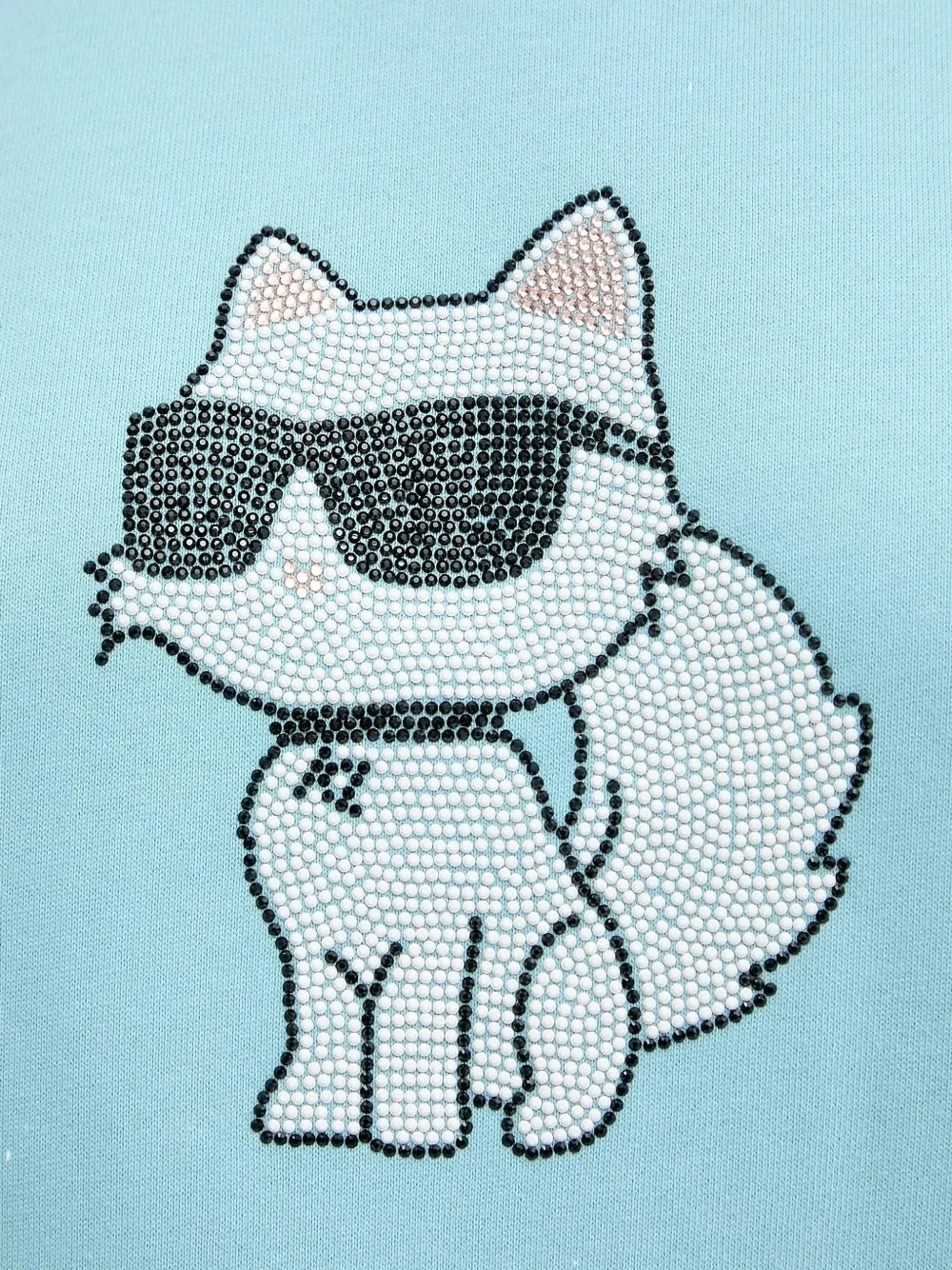 Karl Lagerfeld crystal-embellished sweatshirt Blauw