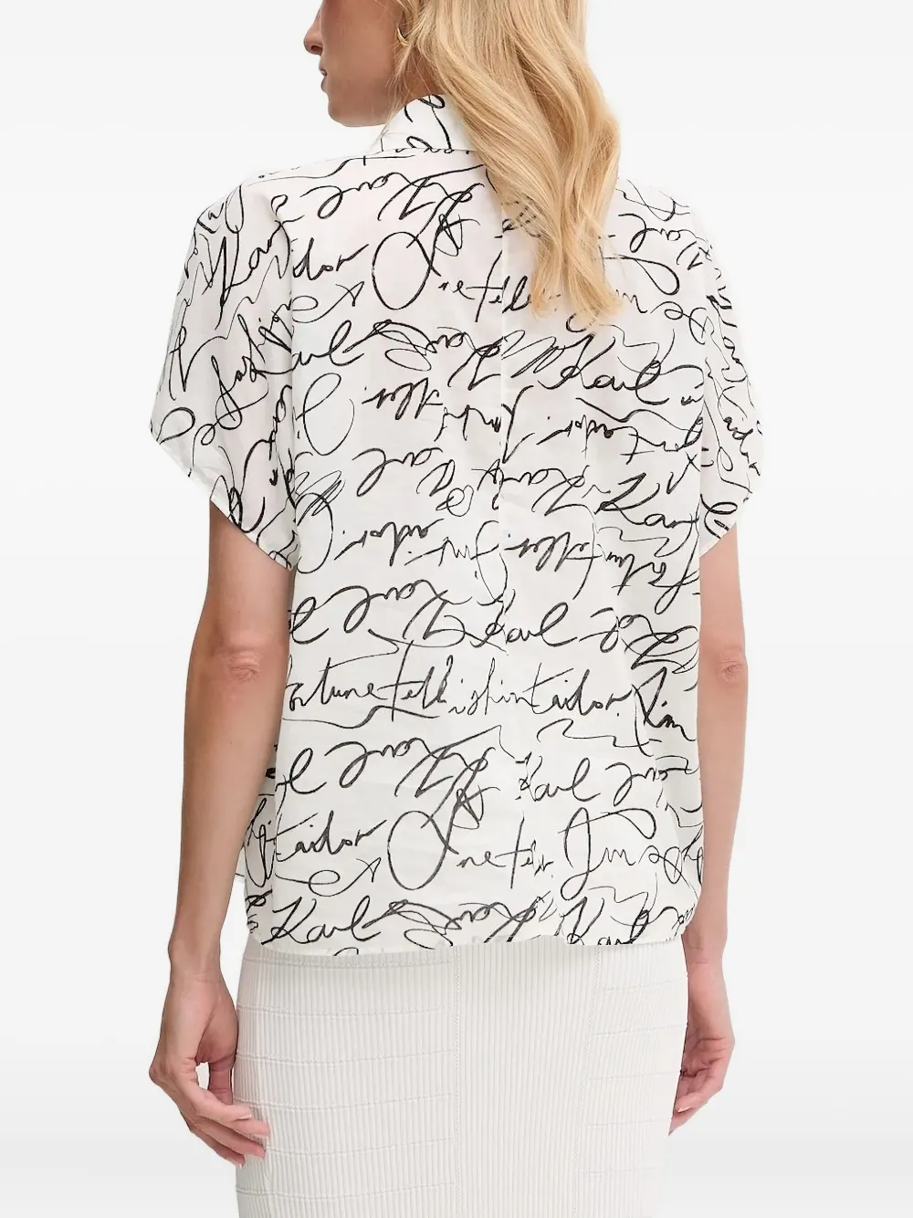 Karl Lagerfeld Top met korte mouwen en print - Wit