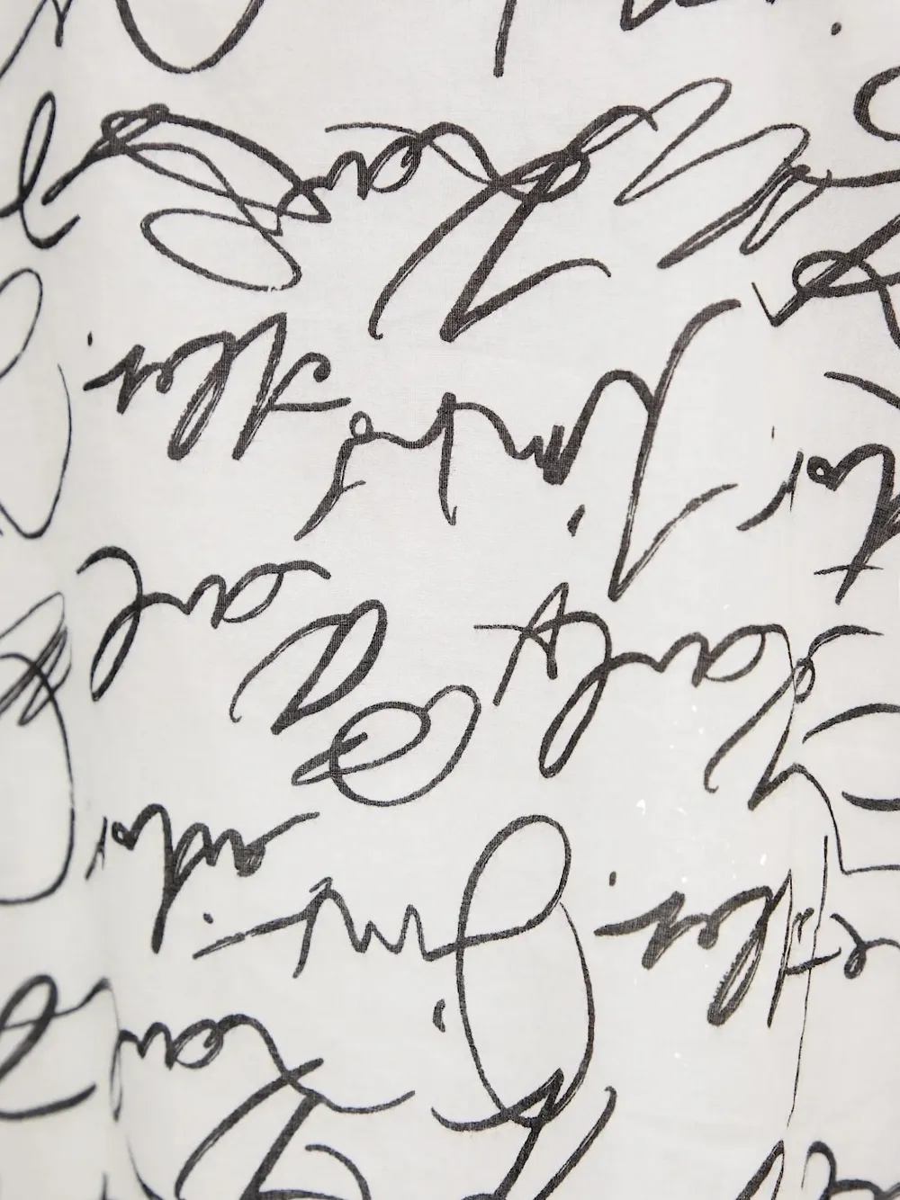 Karl Lagerfeld script-print short-sleeve top Wit
