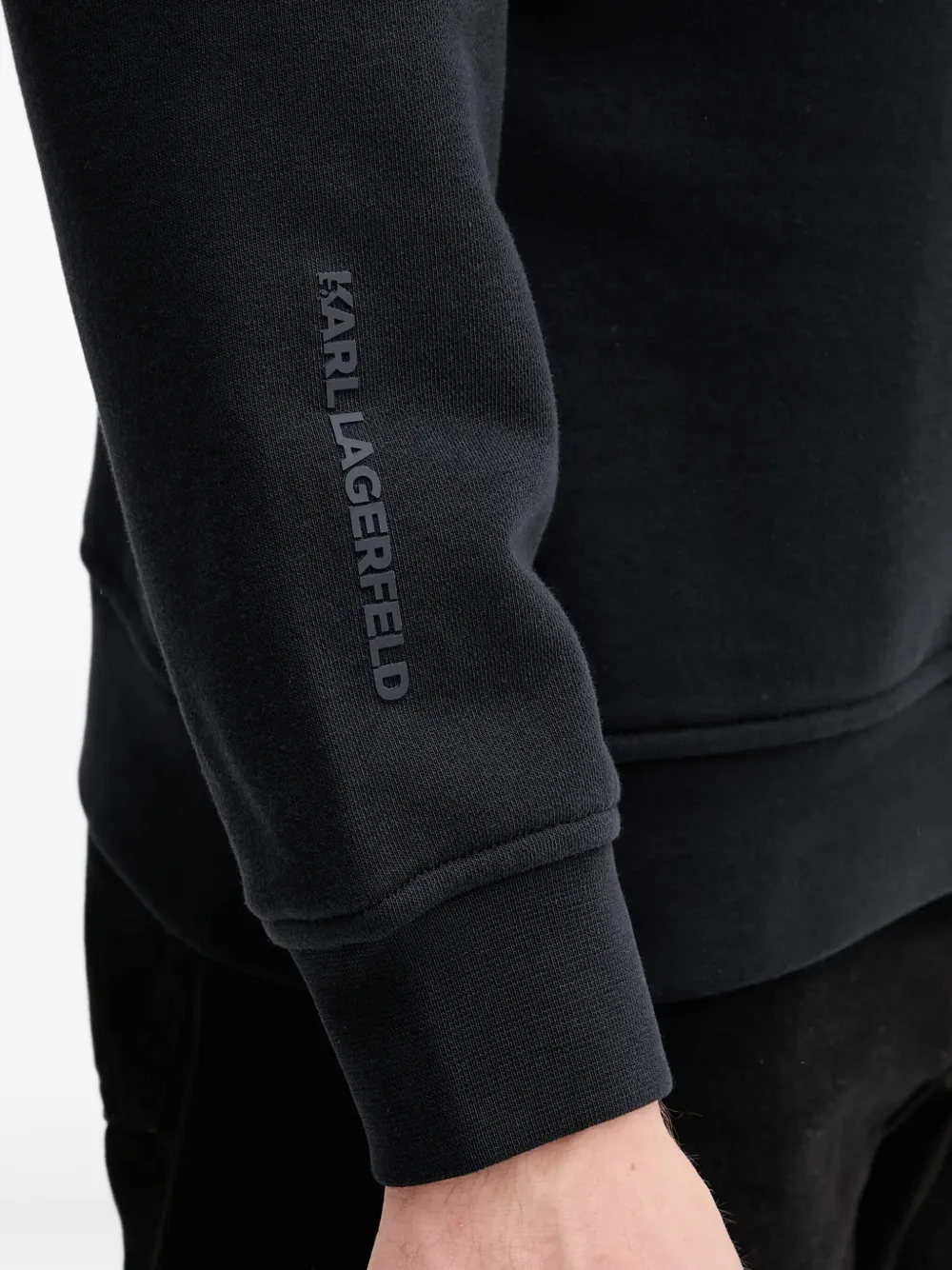 Karl Lagerfeld logo crew-neck sweatshirt Zwart