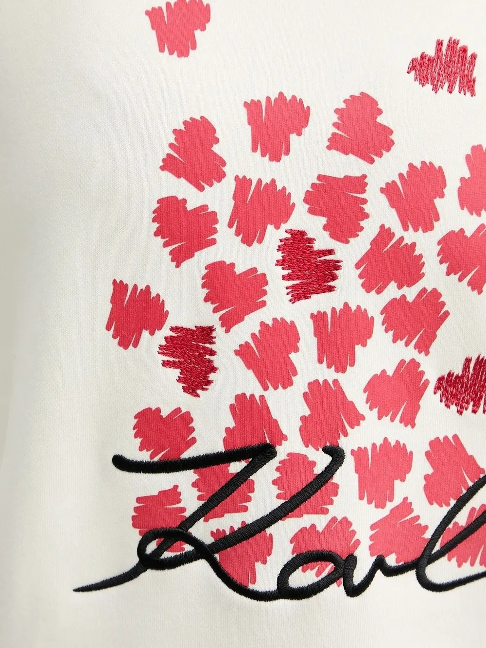 Karl Lagerfeld heart-print sweatshirt Wit
