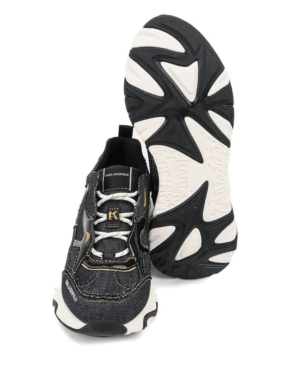 Karl Lagerfeld Blaze Strike denim-panelled sneakers Blue