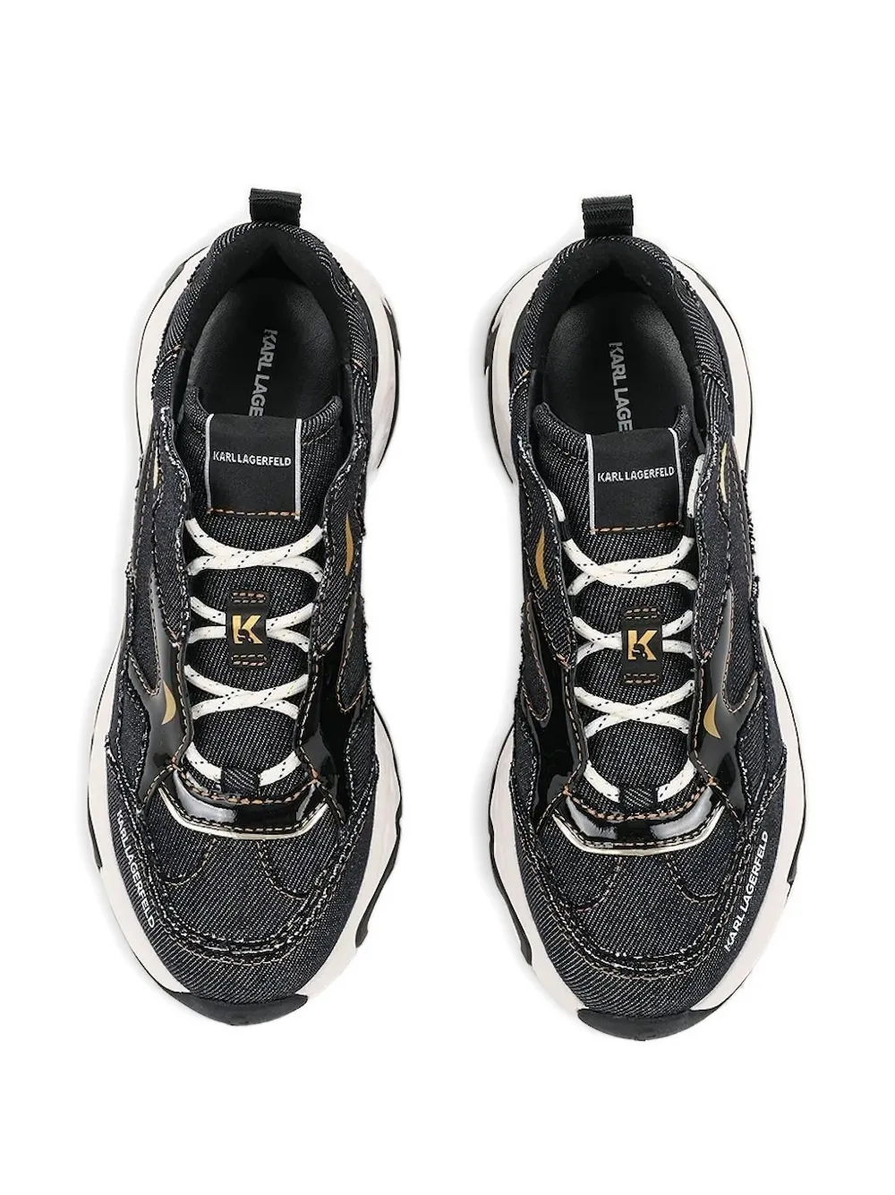 Karl Lagerfeld Blaze Strike denim-panelled sneakers Blue