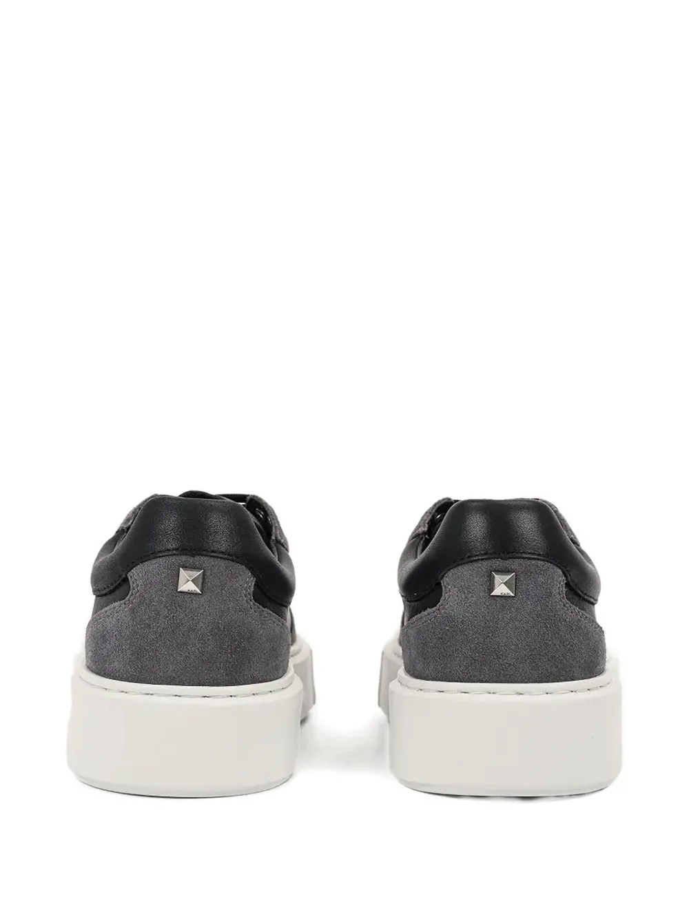 Karl Lagerfeld platform leather suede sneakers Black