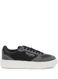 Karl Lagerfeld platform leather suede sneakers - Black