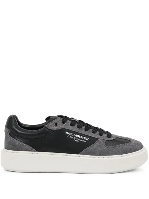Karl Lagerfeld platform leather suede sneakers