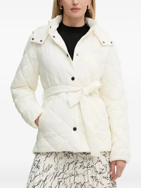 Karl Lagerfeld quilted belted jacket