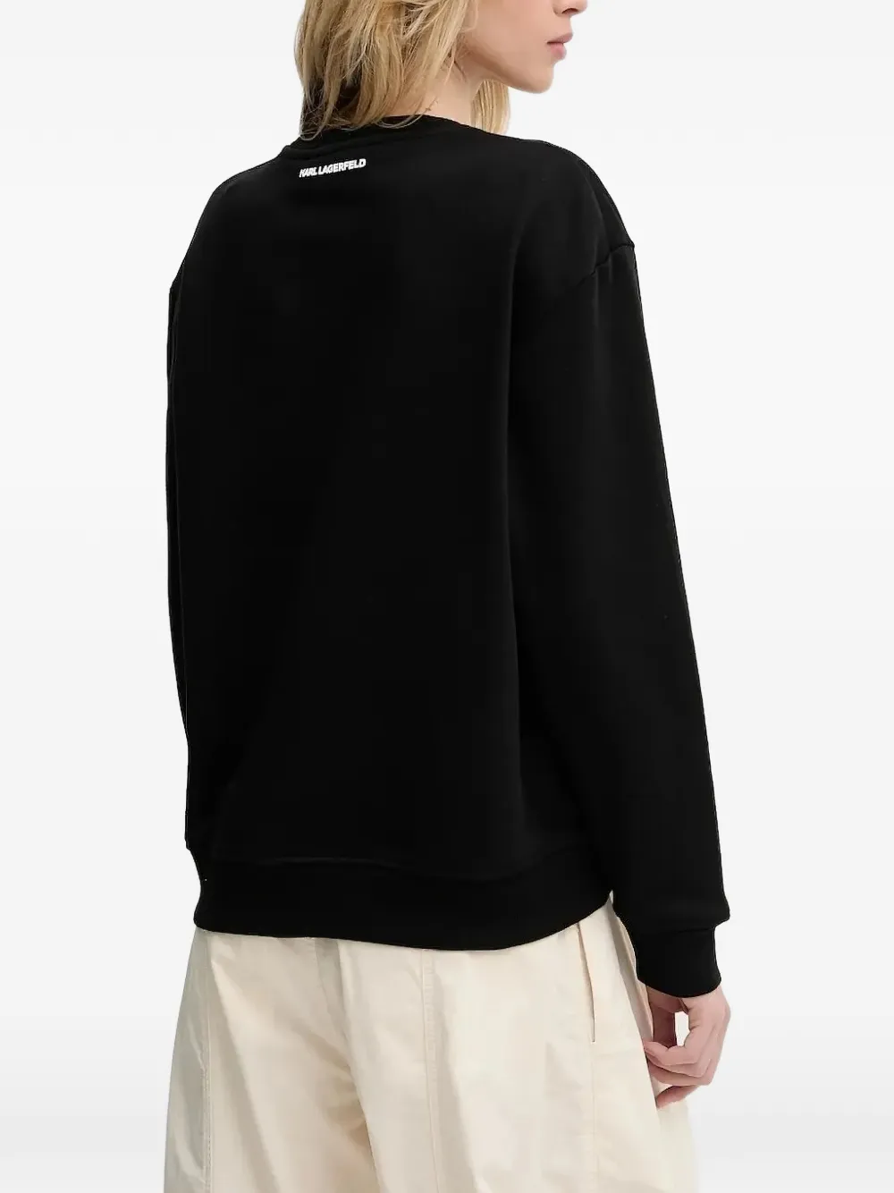  Karl Lagerfeld Ikon Karl & Choupette-print Sweatshirt - Black 