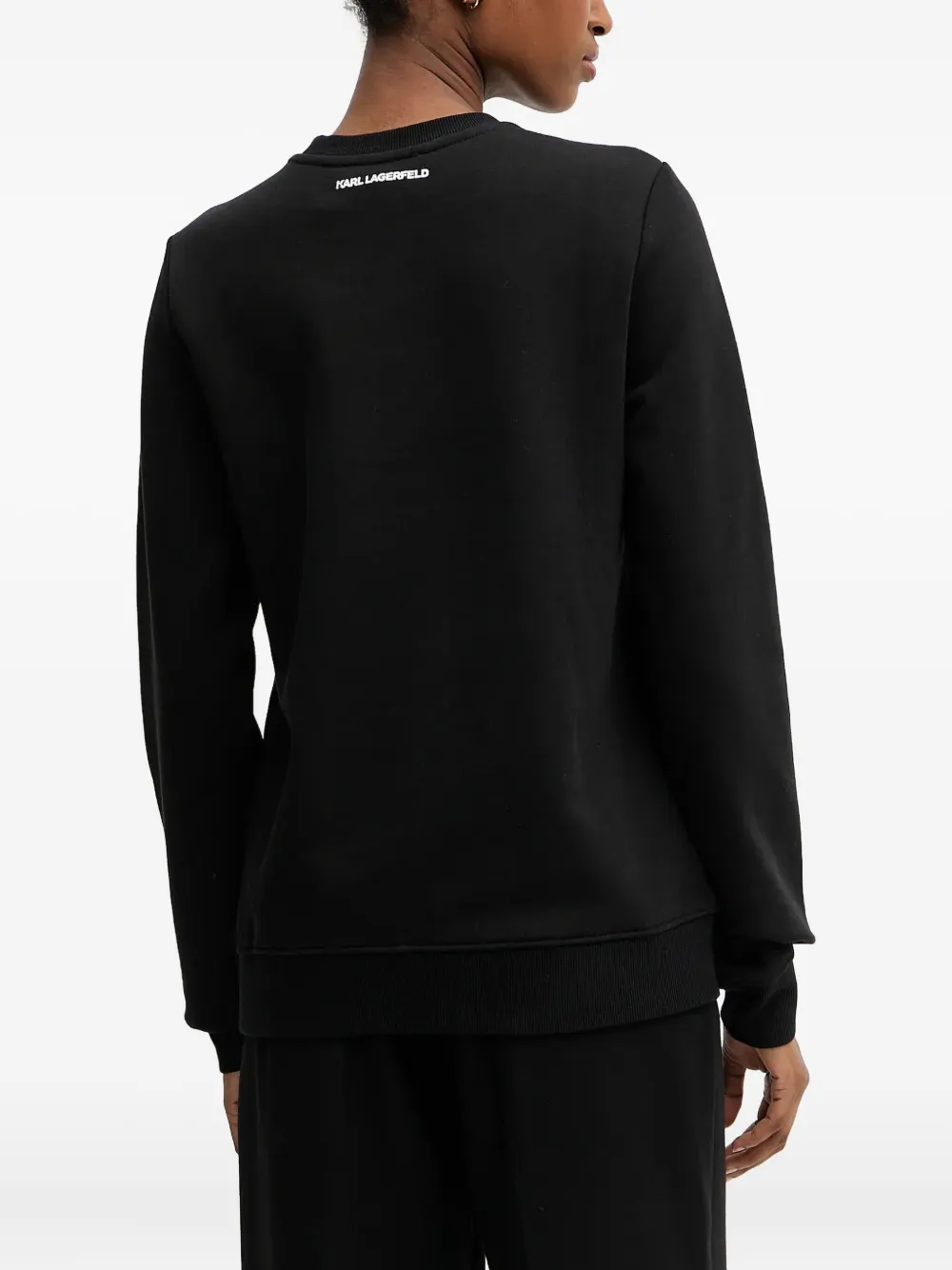 Karl Lagerfeld Sweater met kristallen Zwart