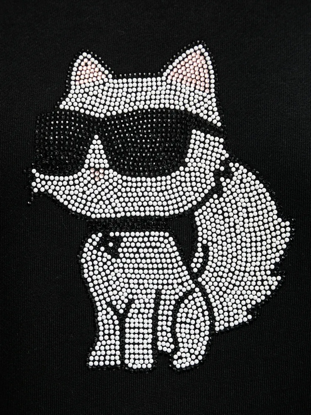 Karl Lagerfeld Sweater met kristallen Zwart