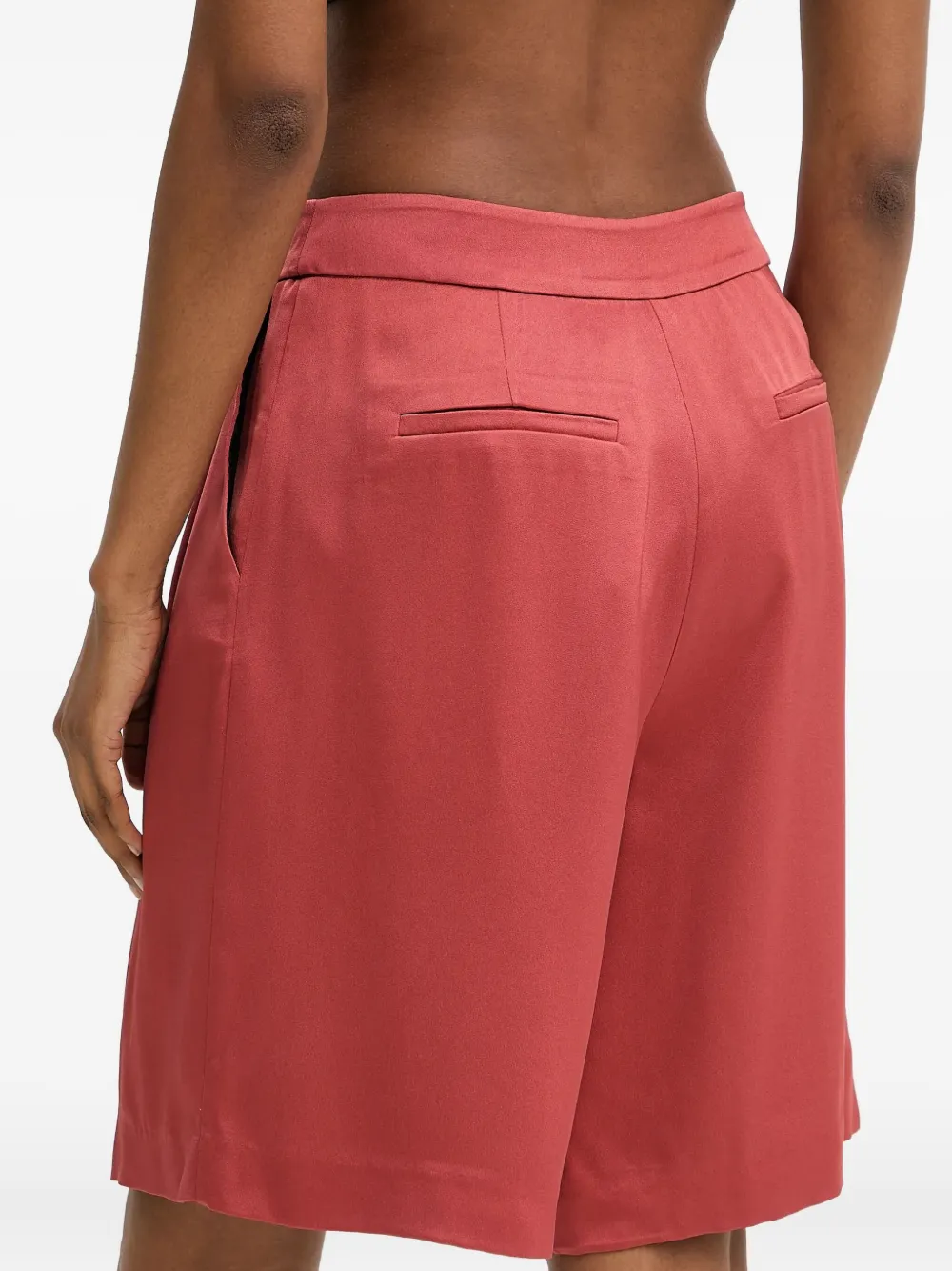 Karl Lagerfeld Shorts met geplooide voorkant Oranje