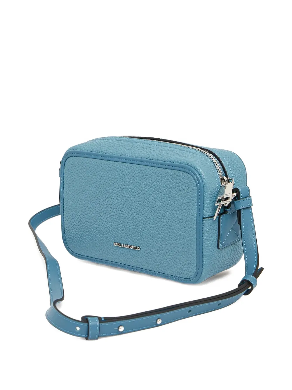 Karl Lagerfeld Crossbodytas met reliëf logo Blauw
