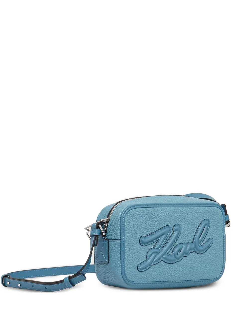 Karl Lagerfeld Crossbodytas met reliëf logo Blauw