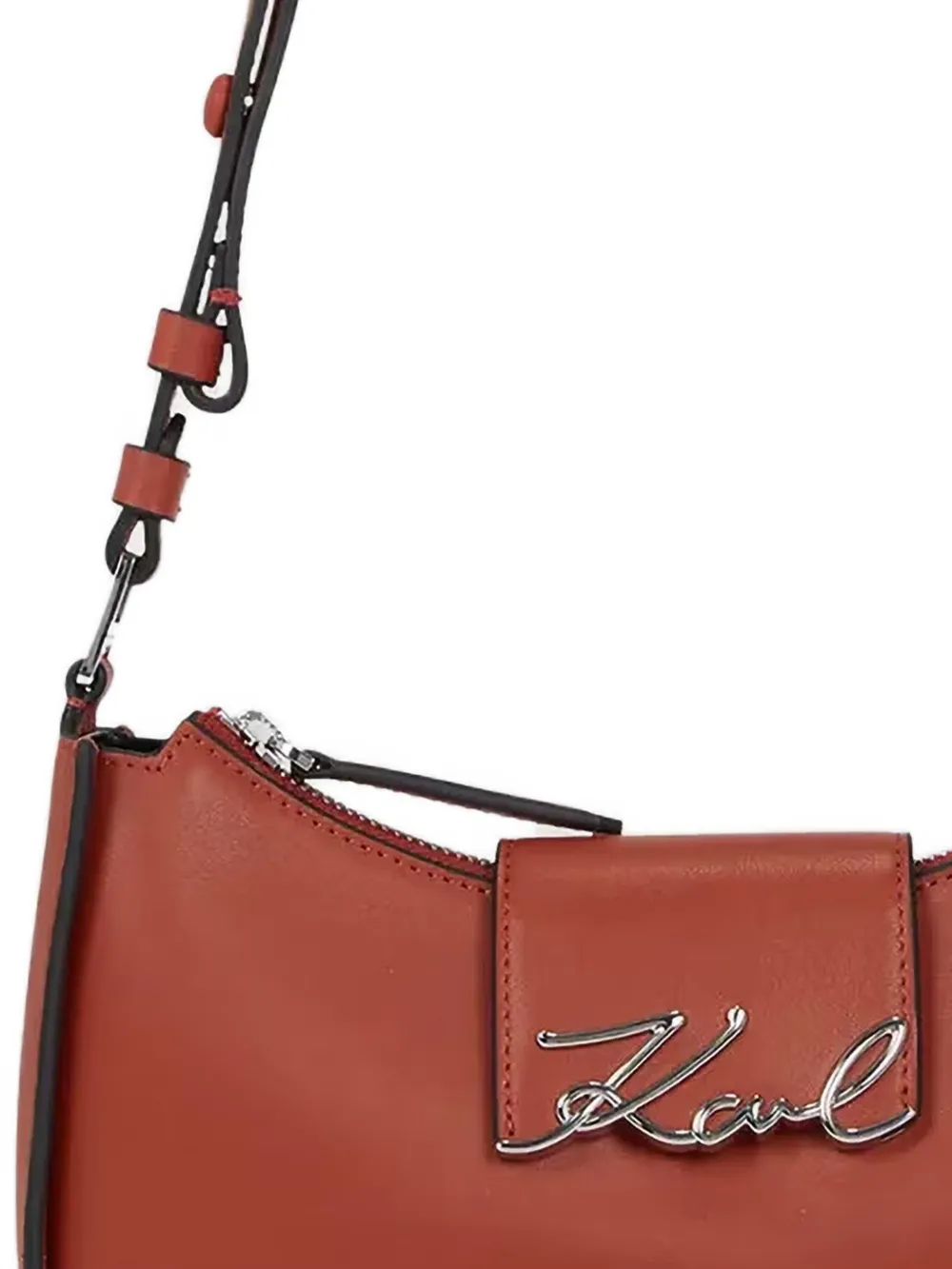Karl Lagerfeld Schoudertas met logoplakkaat Rood