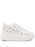 Karl Lagerfeld crystal-embellished platform sneakers - White