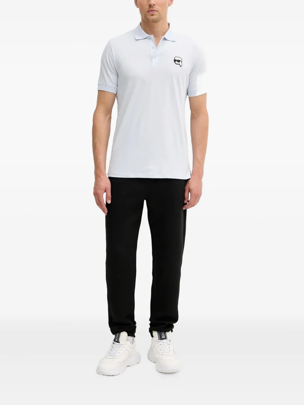 Karl Lagerfeld logo-embroidered track pants - Zwart