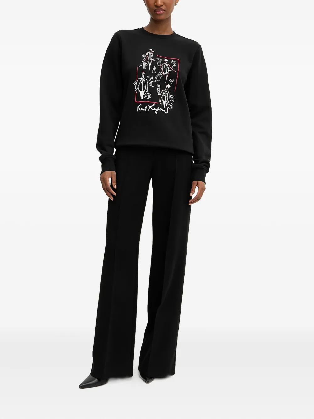 Karl Lagerfeld Katoenen sweater Zwart