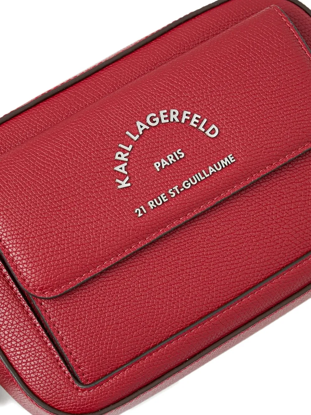 Karl Lagerfeld Embellished Cross Body Bag In Red