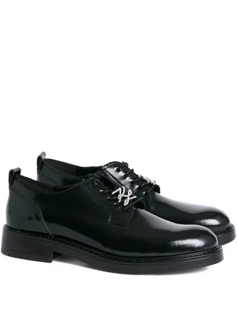 Karl Lagerfeld crystal-embellished lace-up shoes