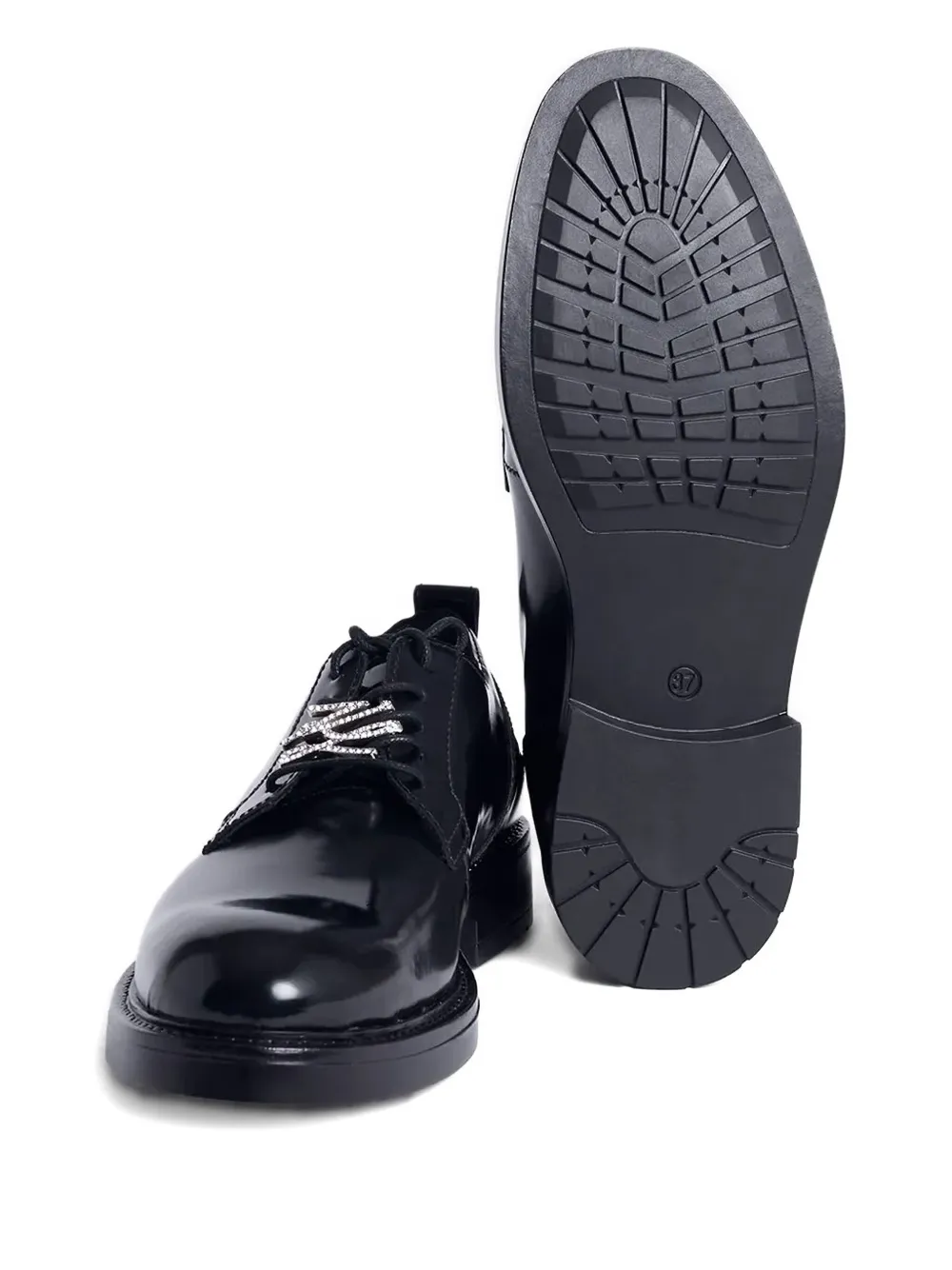Karl Lagerfeld crystal-embellished lace-up shoes Black