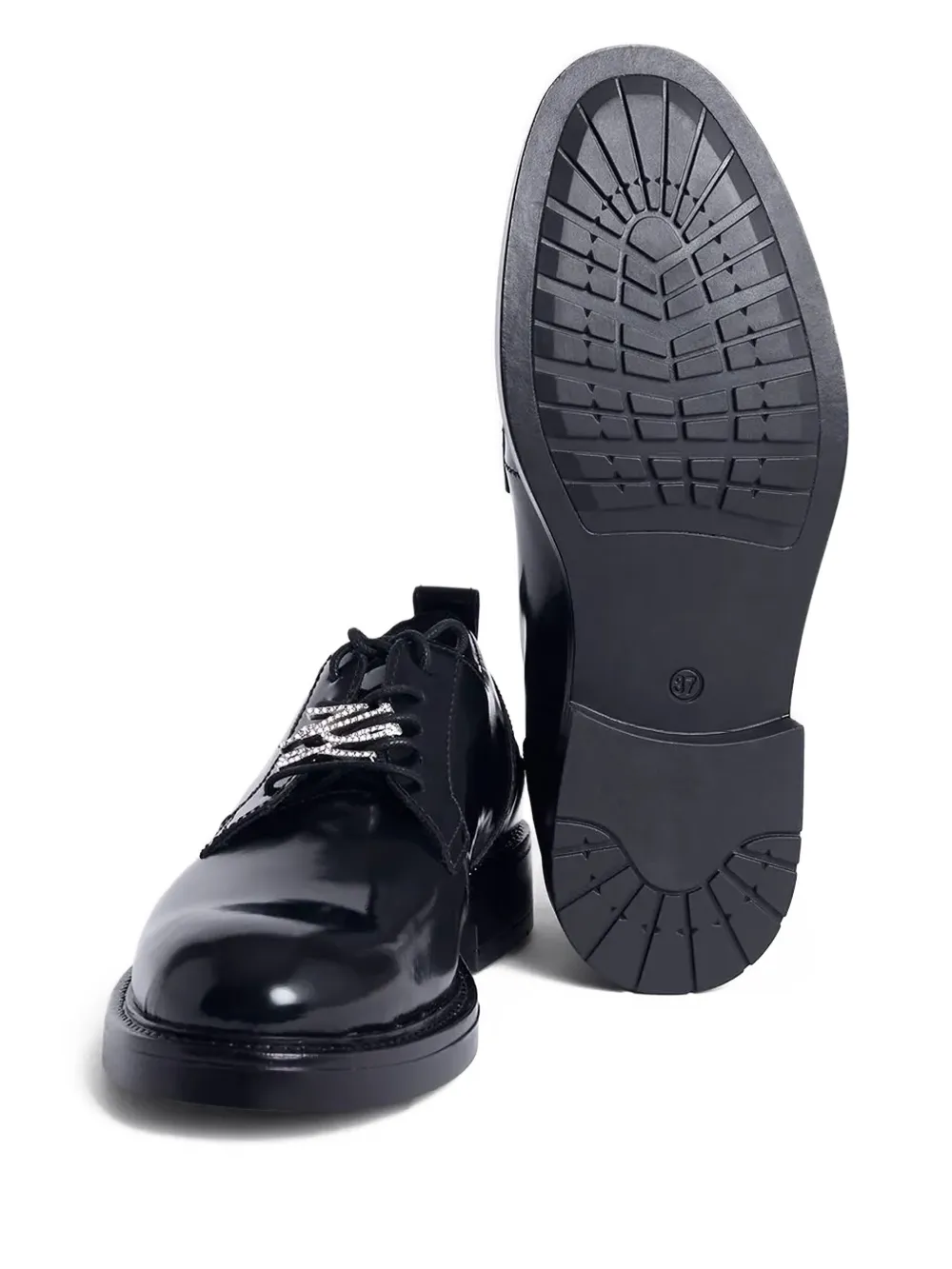 Karl Lagerfeld Veterschoenen verfraaid met kristallen Zwart