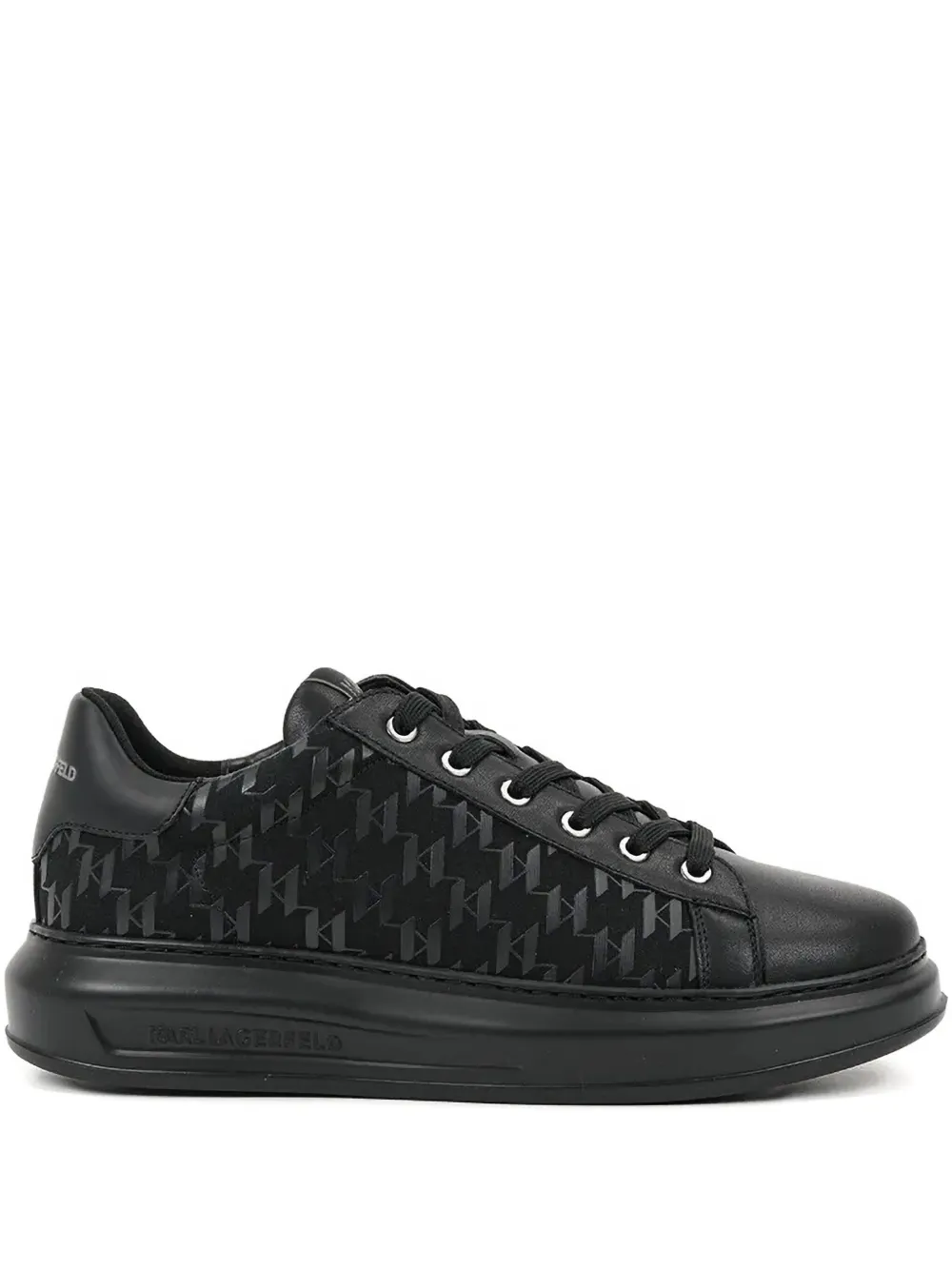 Karl Lagerfeld monogram platform sneakers Black