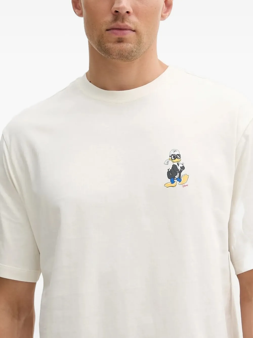 Karl Lagerfeld x Disney Donald Duck embroidered T-shirt Beige
