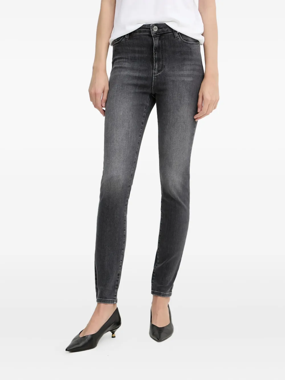 Karl Lagerfeld Jeans met geborduurd logo Grijs