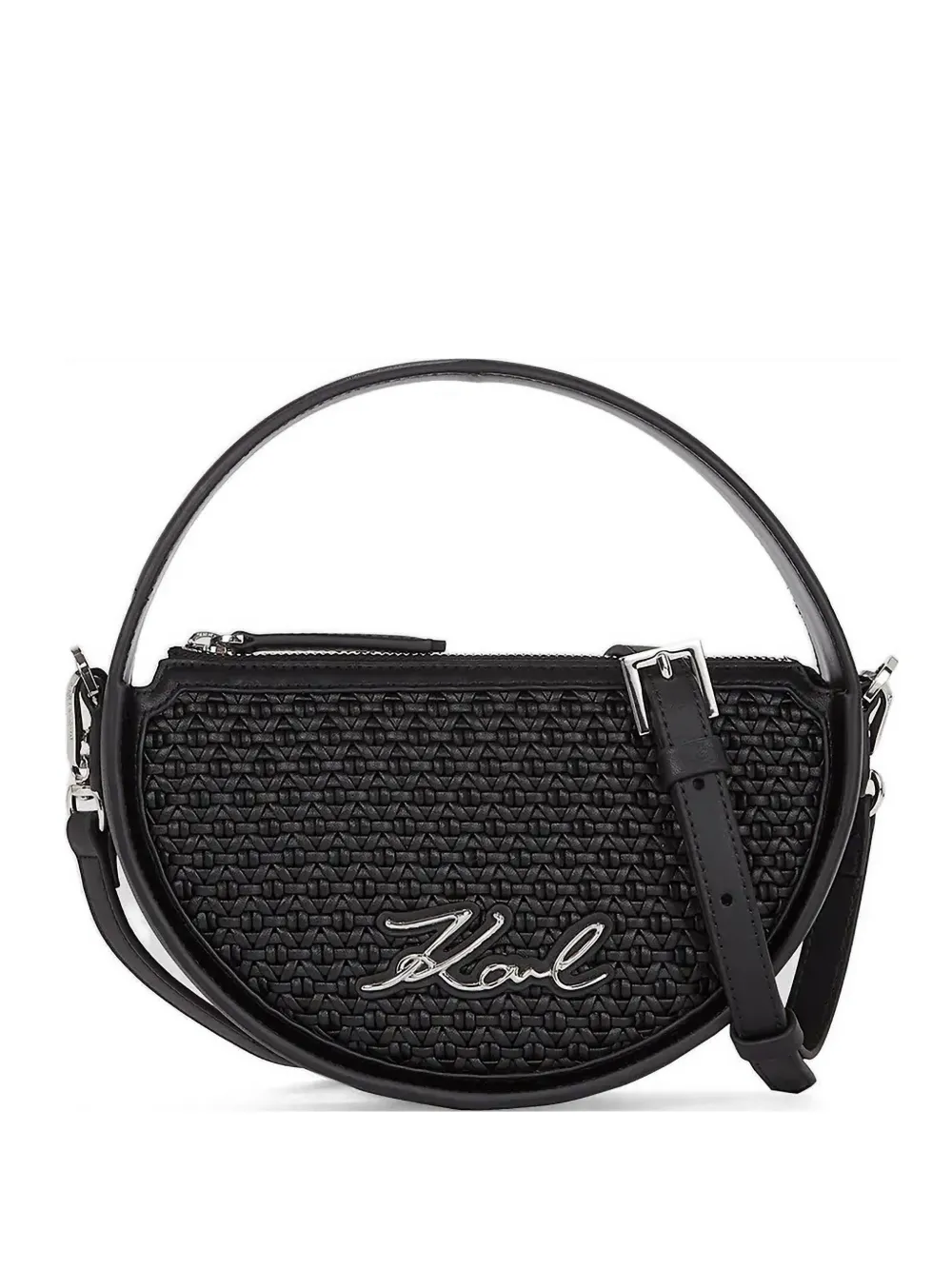 Karl Lagerfeld Borsa tote con placca logo - Nero