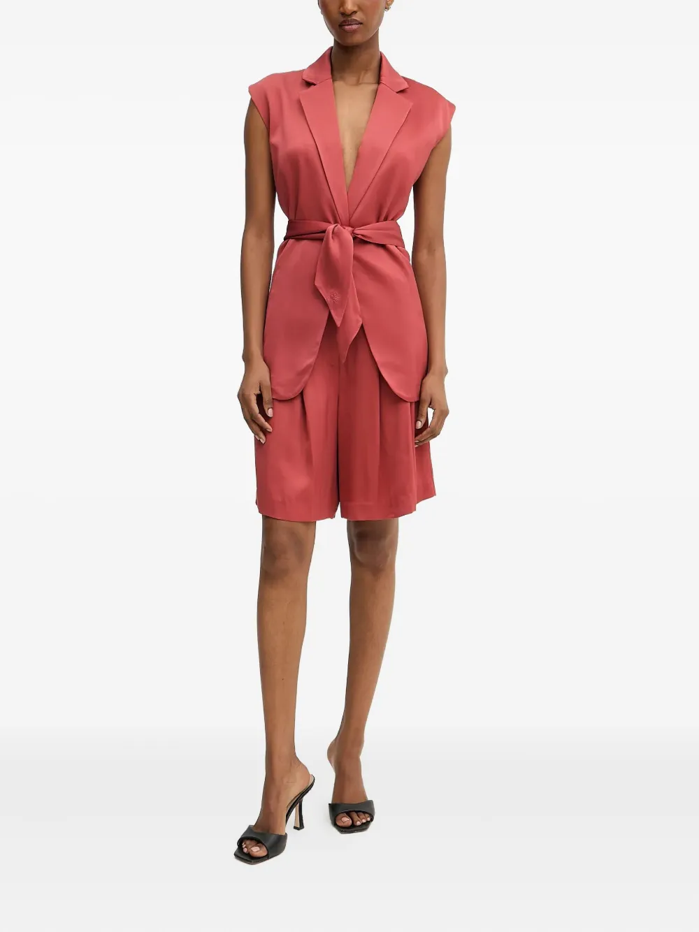 Karl Lagerfeld sleeveless belted blouse - Oranje