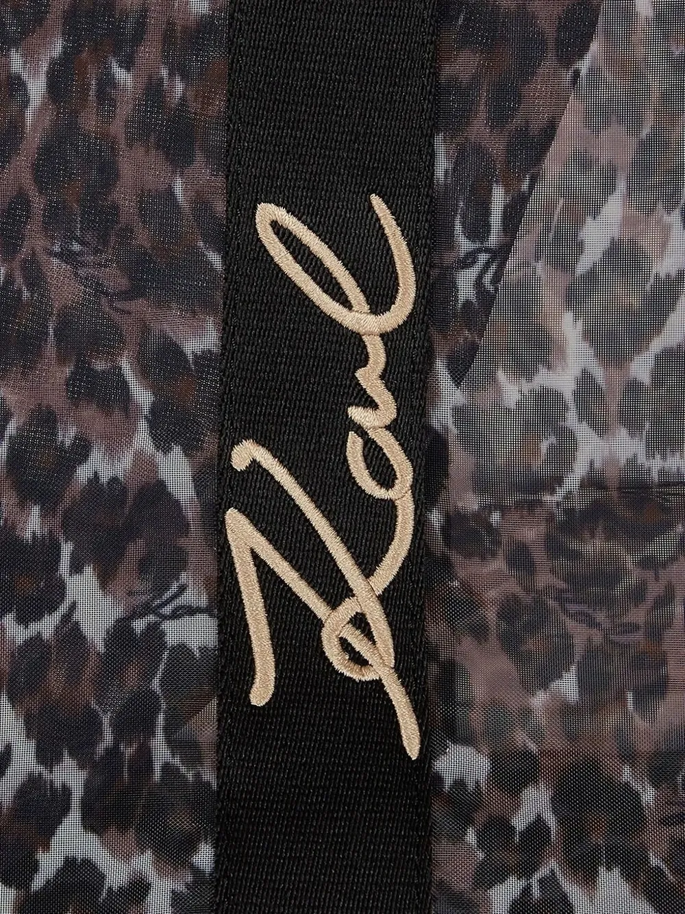Karl Lagerfeld K Signature strandtas met luipaardprint Zwart