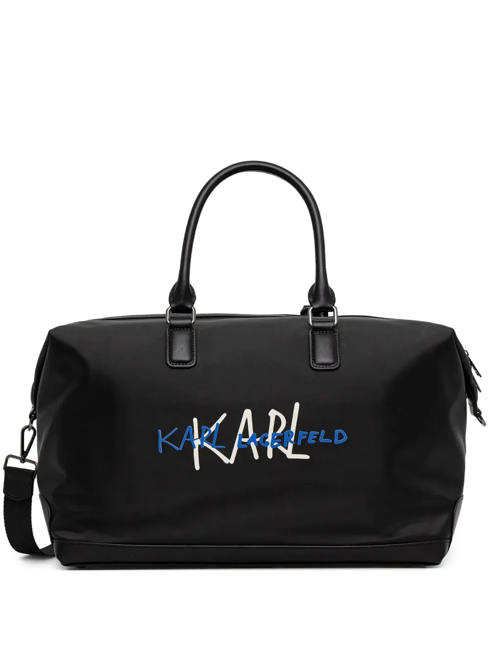 Karl Lagerfeld logo-print holdall bag Zwart