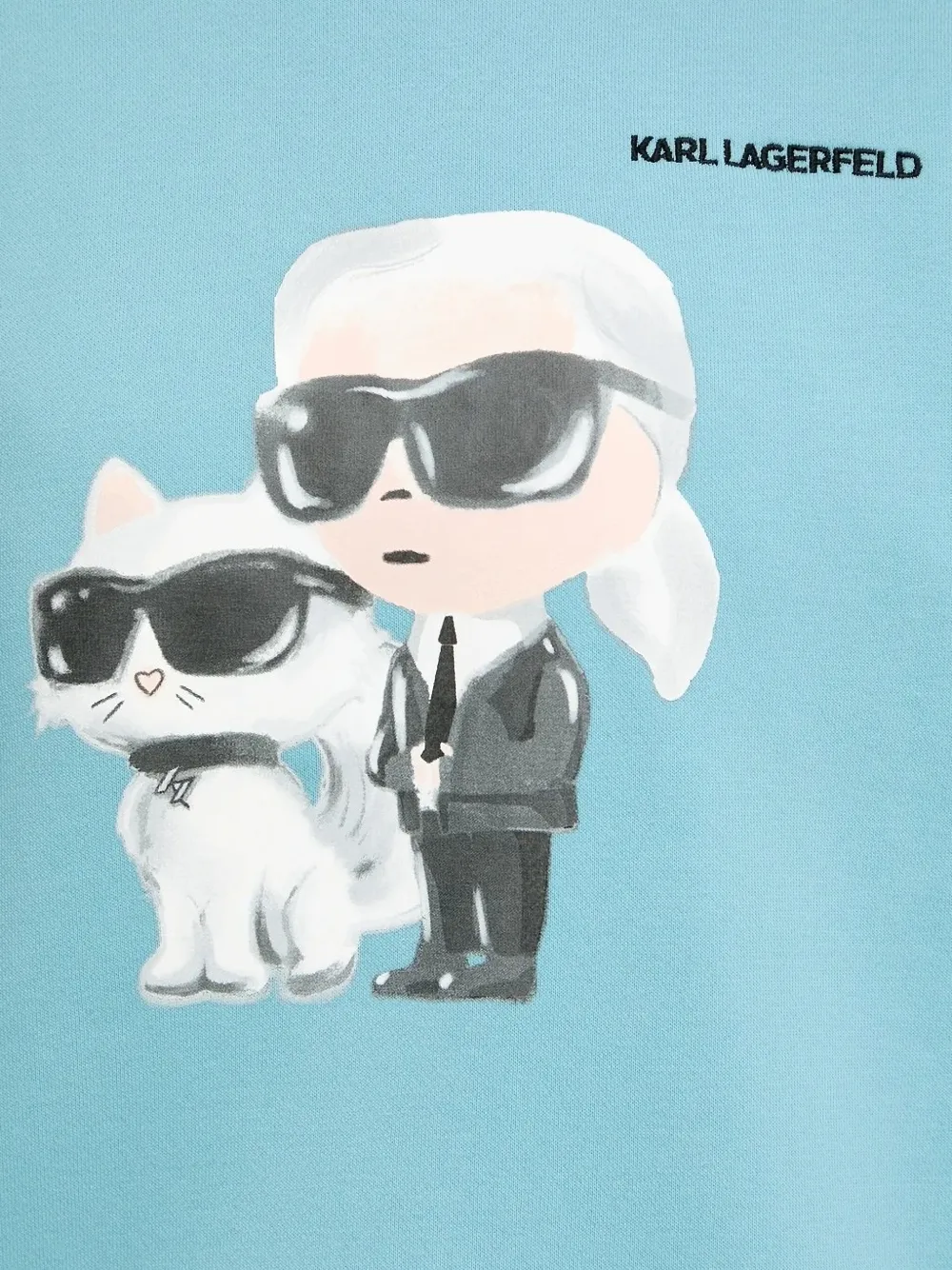 Karl Lagerfeld cartoon-print sweatshirt Blauw