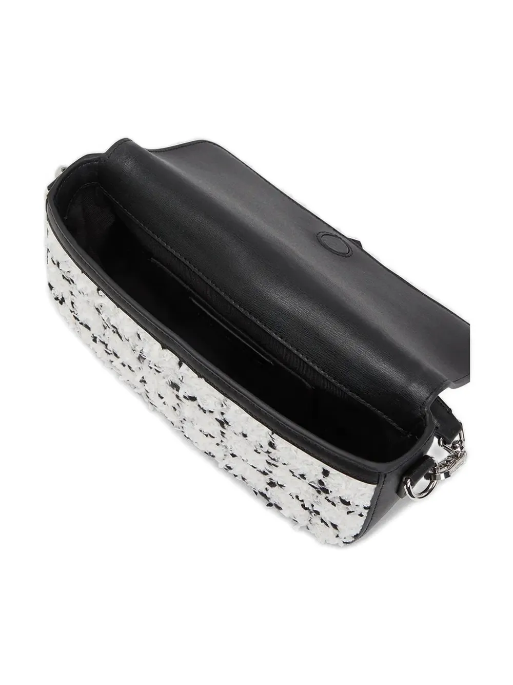 Karl Lagerfeld K Autograph bouclé schoudertas Wit