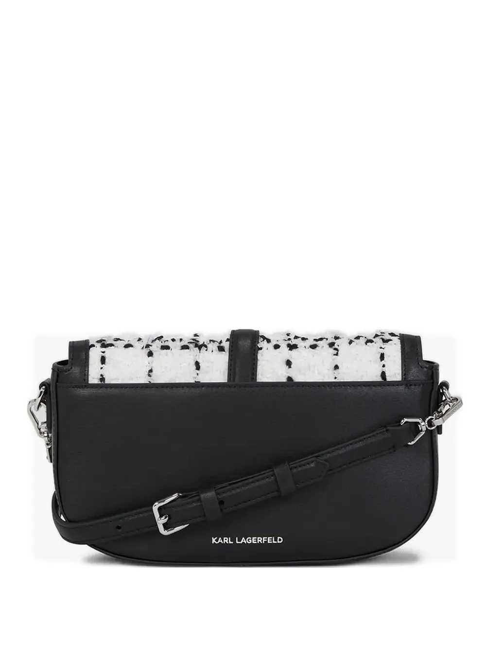 Karl Lagerfeld K Autograph bouclé schoudertas Wit