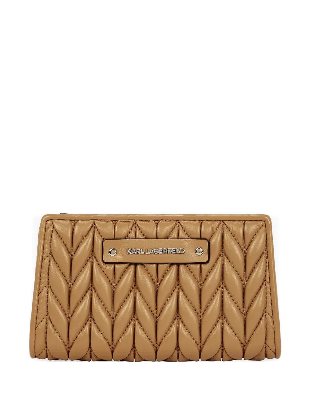 Karl Lagerfeld Portafoglio trapuntato con placca logo - Toni neutri