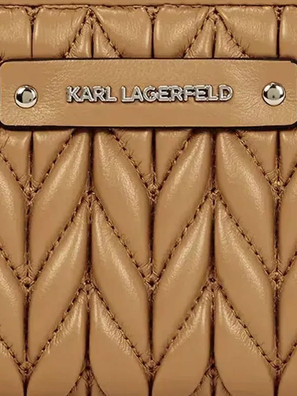  Karl Lagerfeld Quilted Logo-plaque Wallet - Neutrals 