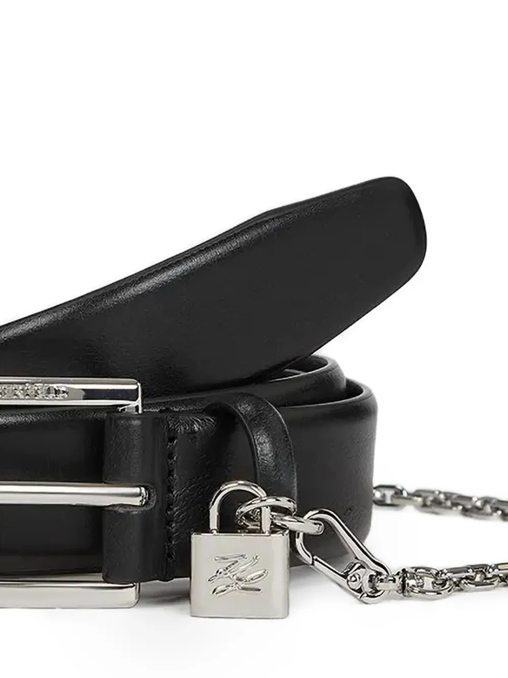 Karl Lagerfeld Gespriem met hangslot Zwart