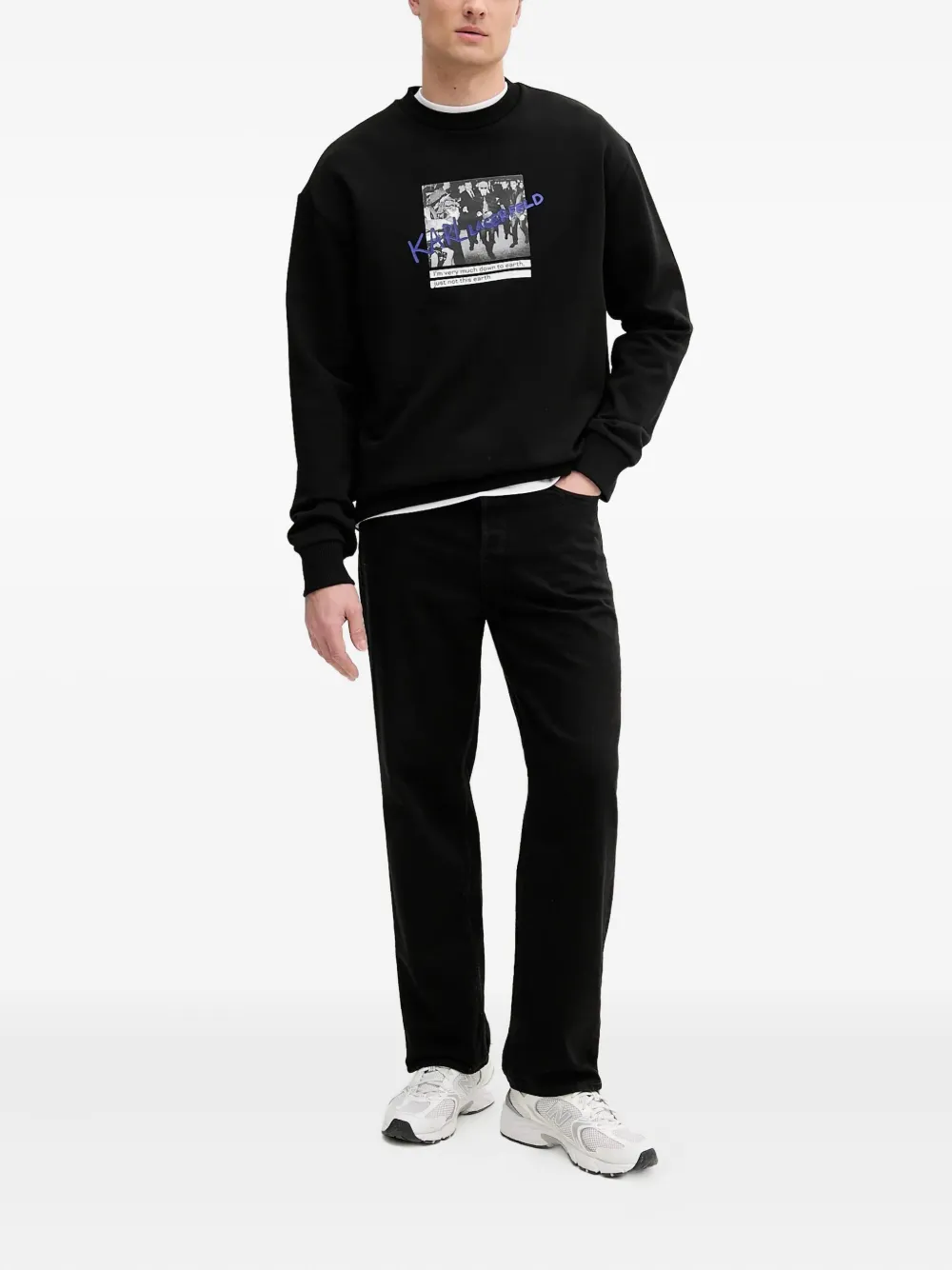 Karl Lagerfeld crew-neck sweatshirt - Zwart
