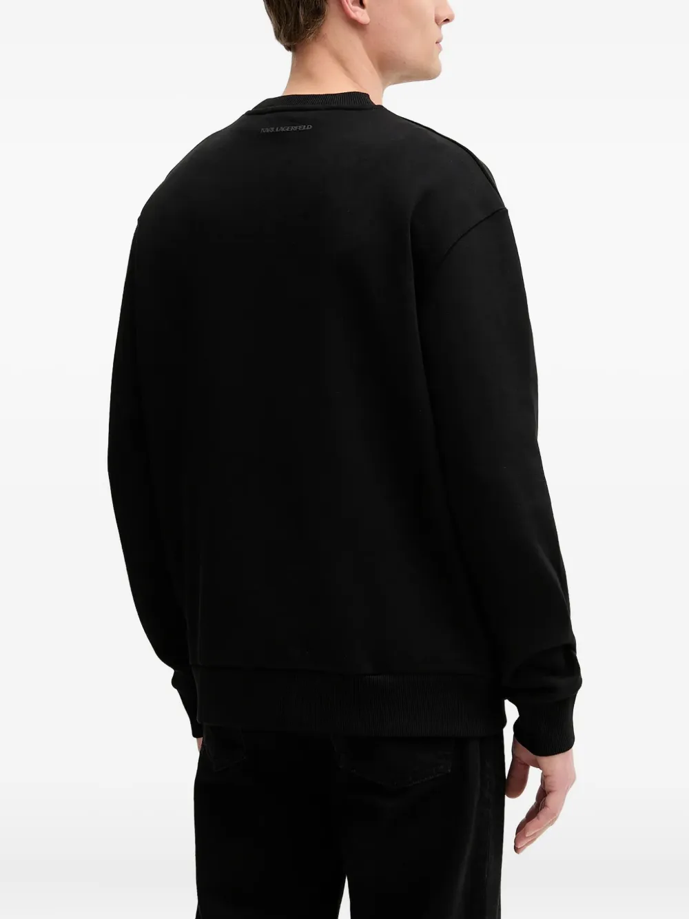 Karl Lagerfeld Sweater met ronde hals Zwart