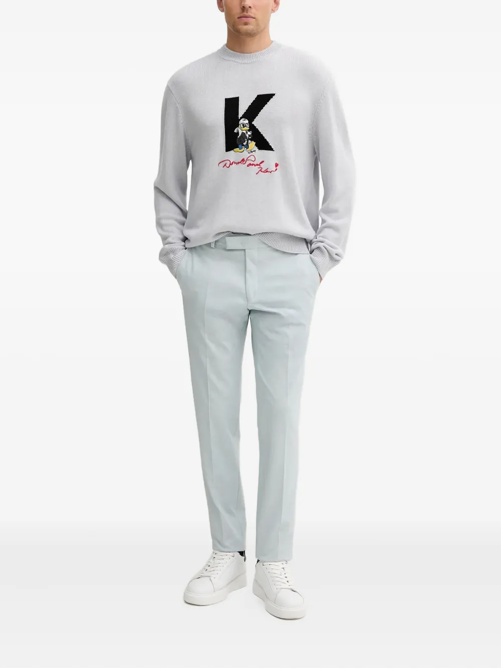 Karl Lagerfeld pressed-crease trousers - Grijs