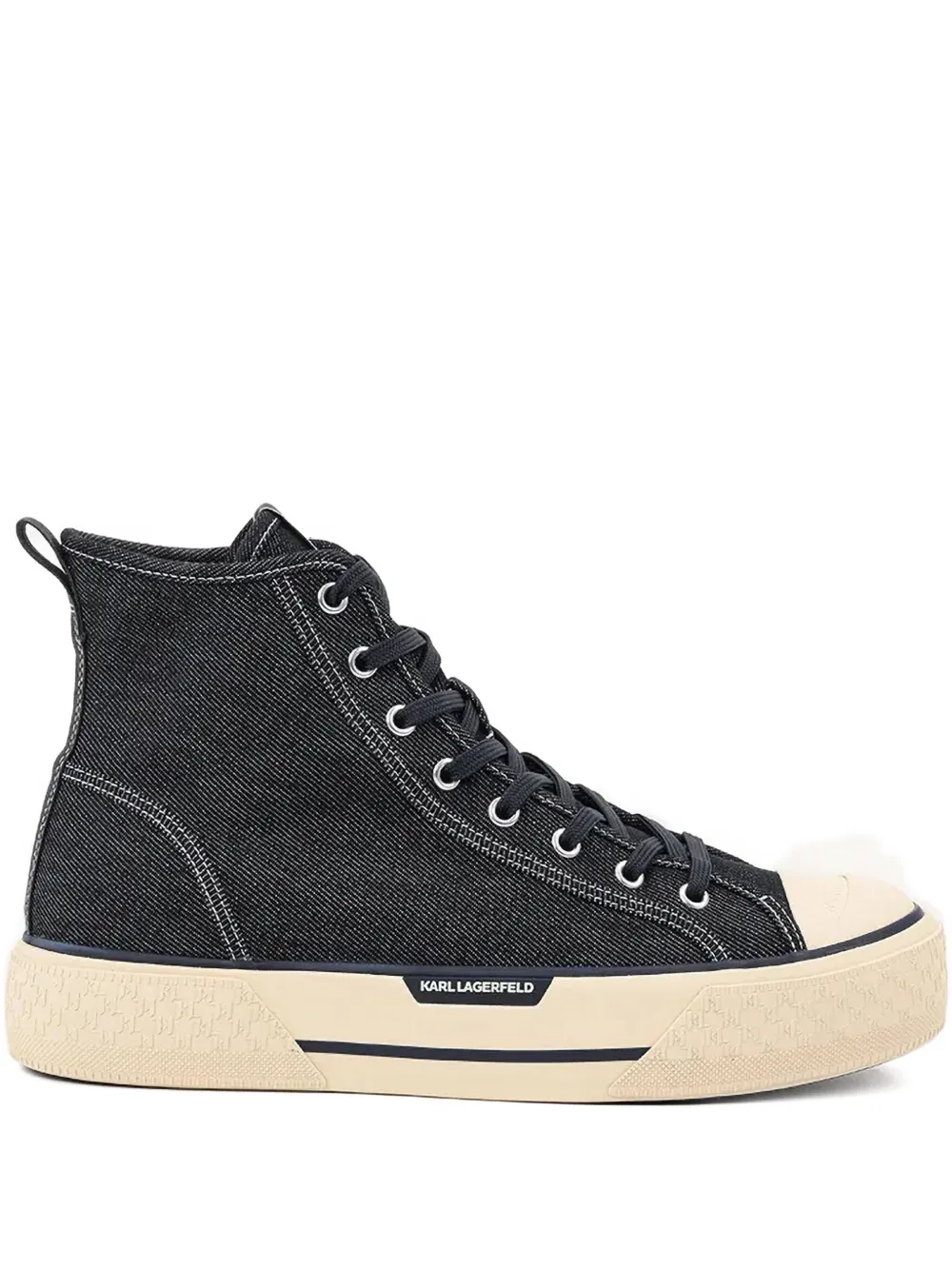 Karl Lagerfeld logo-detail denim sneakers Black